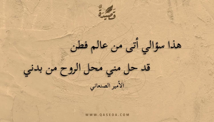 قصيدة هذا سؤالي أتى من عالم فطن