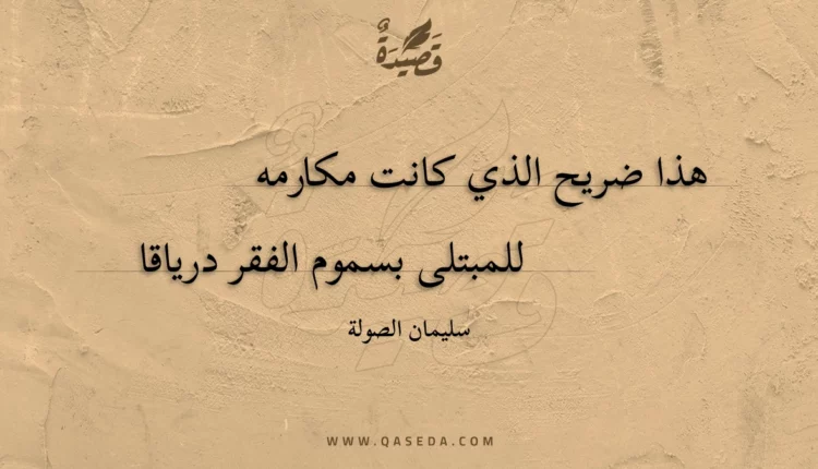 قصيدة هذا ضريح الذي كانت مكارمه