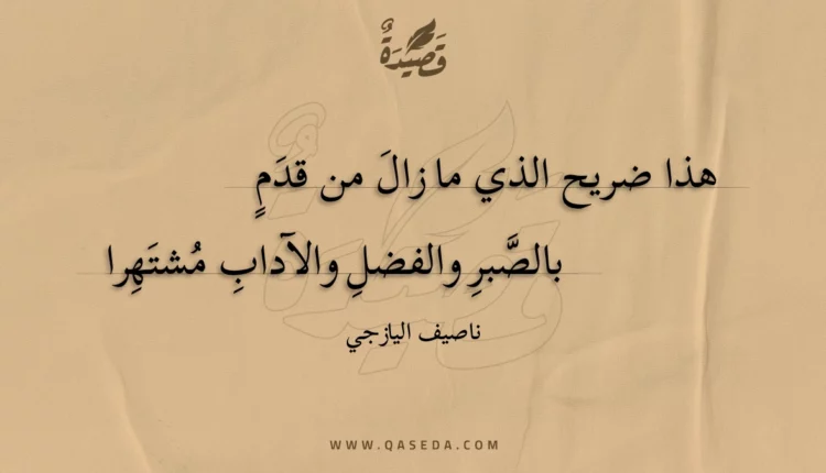 قصيدة هذا ضريح الذي ما زال من قدم