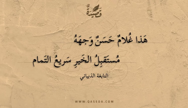 قصيدة هذا غلام حسن وجهه