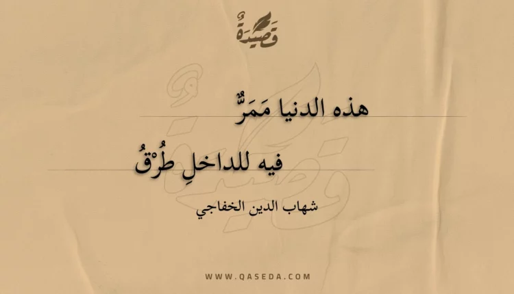 قصيدة هذه الدنيا ممر