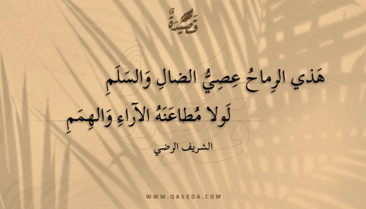 قصيدة هذي الرماح عصي الضال والسلم