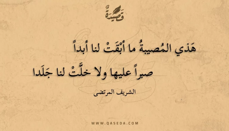 قصيدة هذي المصيبة ما أبقت لنا أبدا