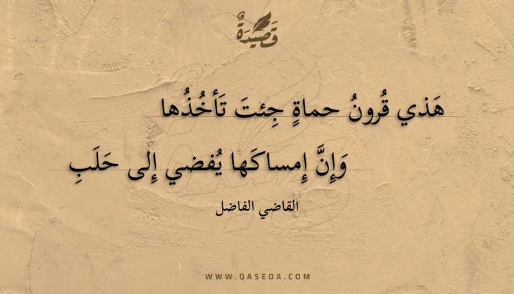 قصيدة هذي قرون حماة جئت تأخذها