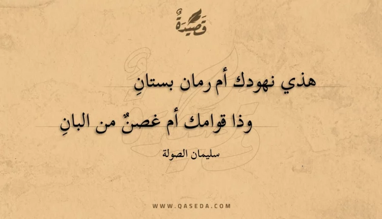قصيدة هذي نهودك أم رمان بستان