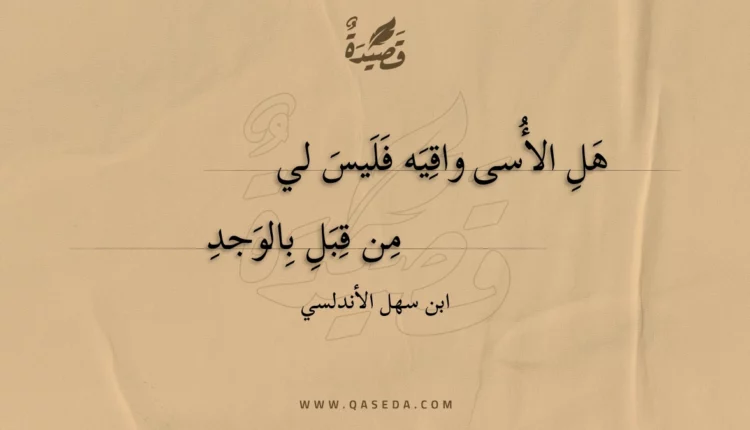 قصيدة هل الأسى واقيه فليس لي