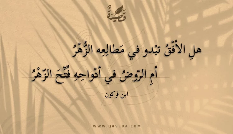 قصيدة هل الأفق تبدو في مطالعه الزهر