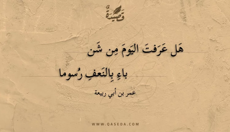 قصيدة هل عرفت اليوم من شن