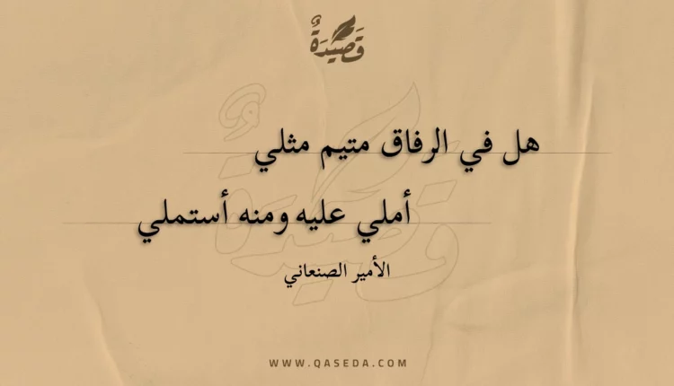 قصيدة هل في الرفاق متيم مثلي