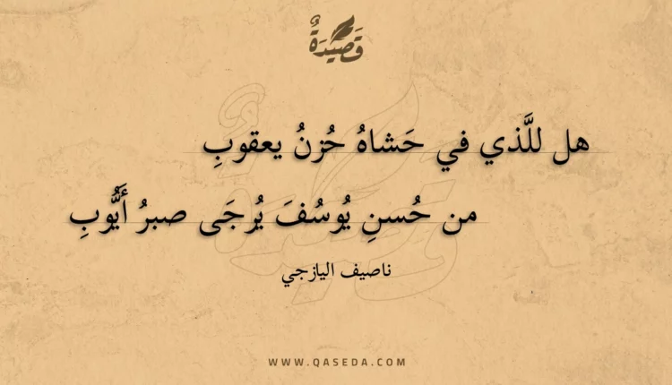 قصيدة هل للذي في حشاه حزن يعقوب