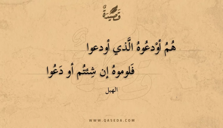 قصيدة هم أودعوه الذي أودعوا