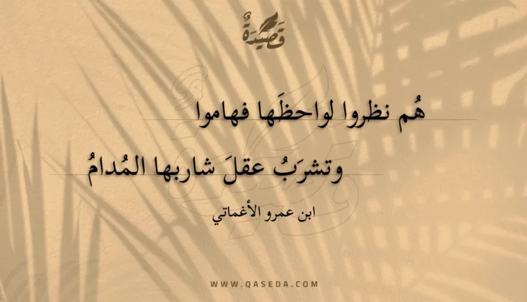 قصيدة هم نظروا لواحظها فهاموا