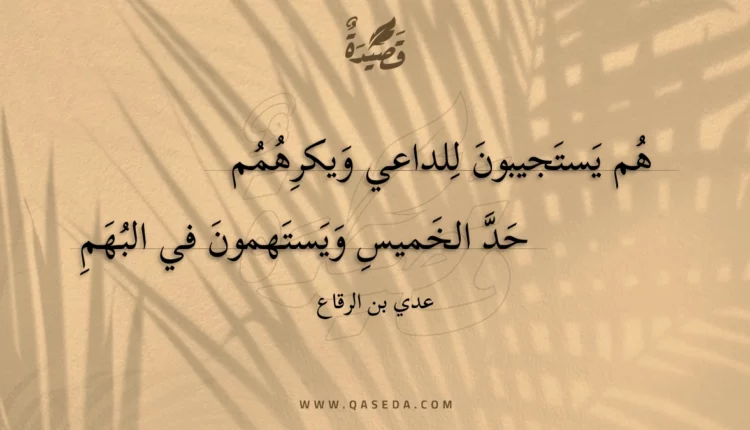 قصيدة هم يستجيبون للداعي ويكرهمم