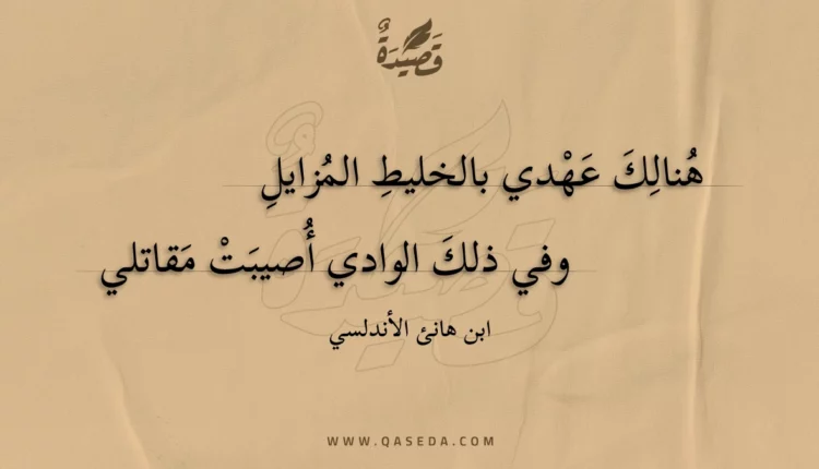 قصيدة هنالك عهدي بالخليط المزايل
