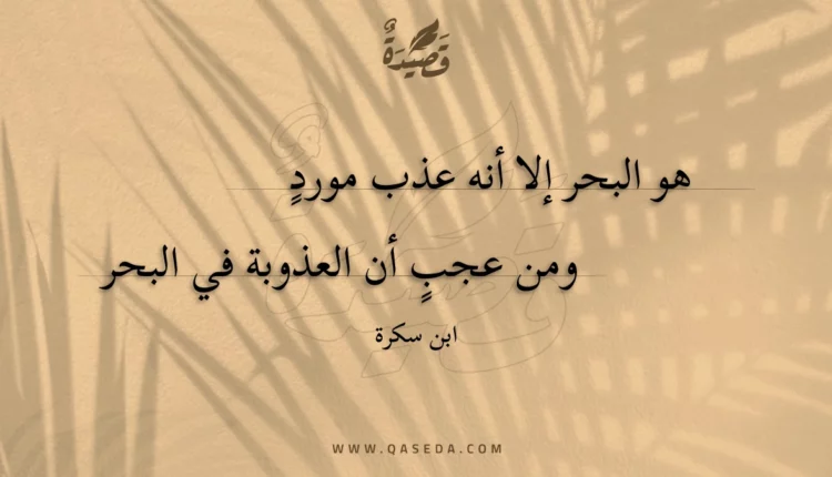 قصيدة هو البحر إلا أنه عذب موردٍ