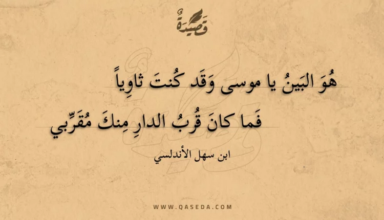 قصيدة هو البين يا موسى وقد كنت ثاويا