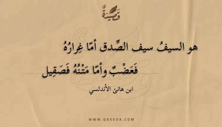 قصيدة هو السيف سيف الصدق أما غراره