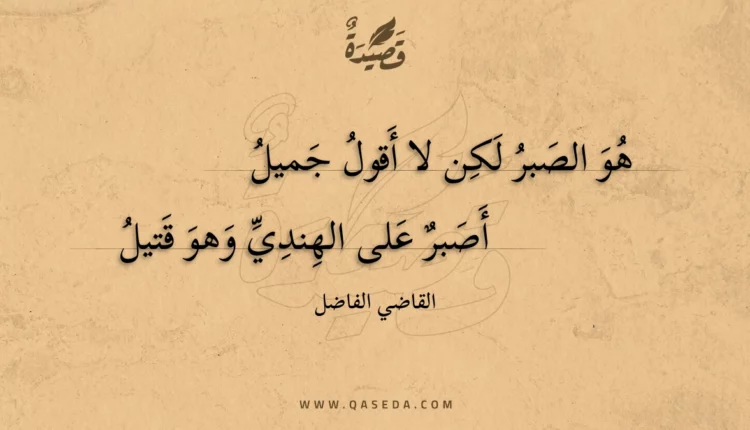 قصيدة هو الصبر لكن لا أقول جميل