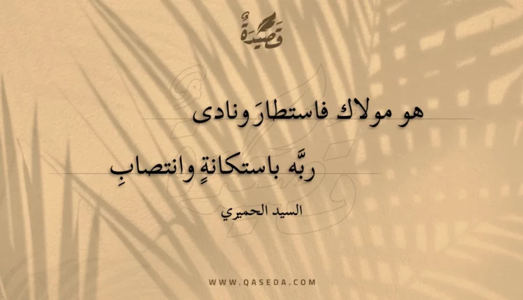 قصيدة هو مولاك فاستطار ونادى