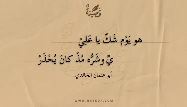 قصيدة هو يوم شك يا علي