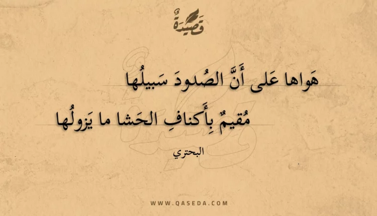 قصيدة هواها على أن الصدود سبيلها