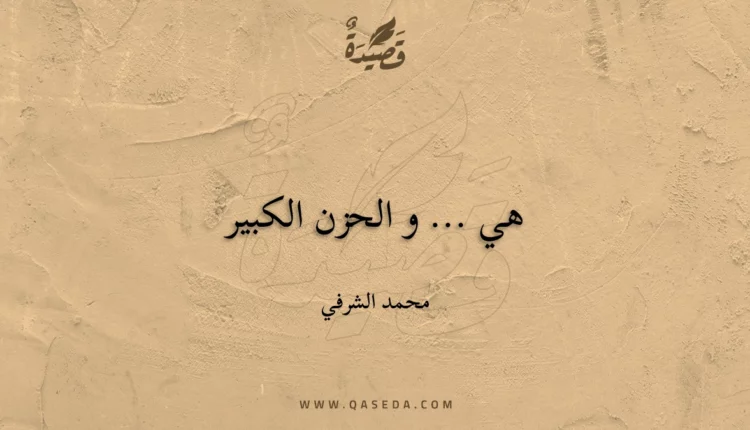 قصيدة هي ... و الحزن الكبير