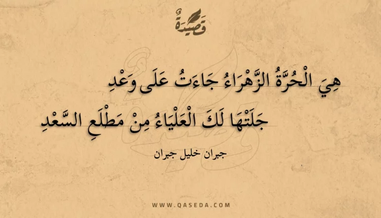 قصيدة هي الحرة الزهراء جاءت على وعد