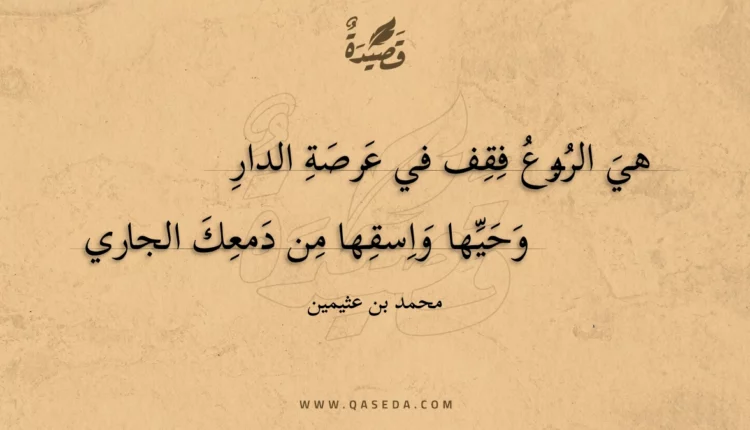 قصيدة هي الربوع فقف في عرصة الدار