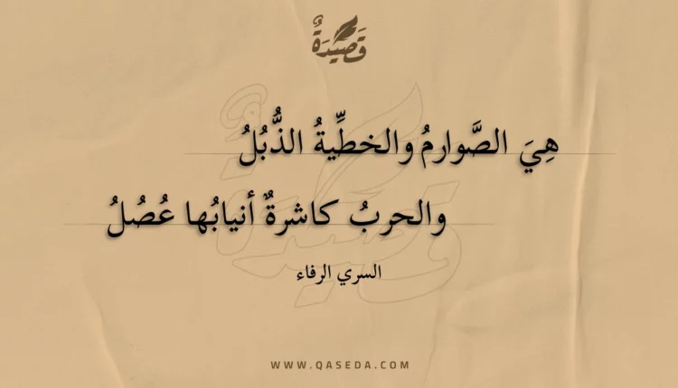 قصيدة هي الصوارم والخطية الذبل