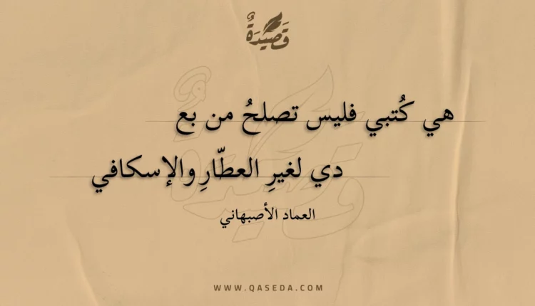 قصيدة هي كتبي فليس تصلح من بعدى