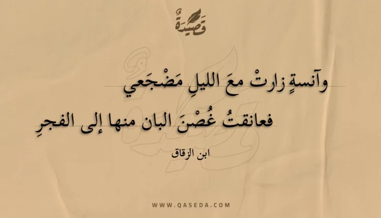 قصيدة وآنسة زارت مع الليل مضجعي
