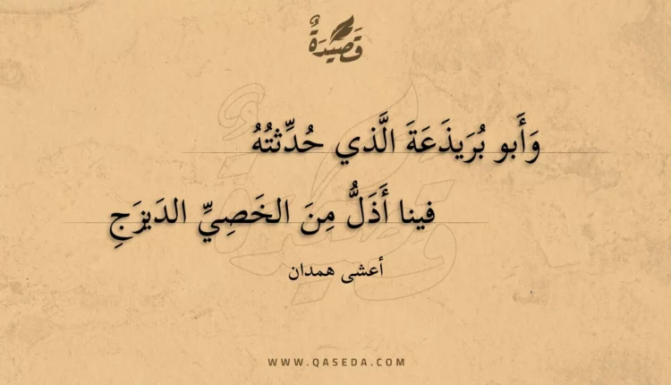 قصيدة وأبو بريذعة الذي حدثته