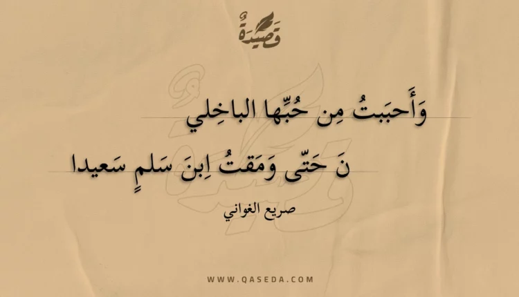 قصيدة وأحببت من حبها الباخلين