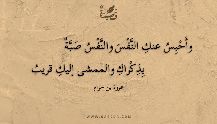 قصيدة وأحبس عنك النفس والنفس صبة