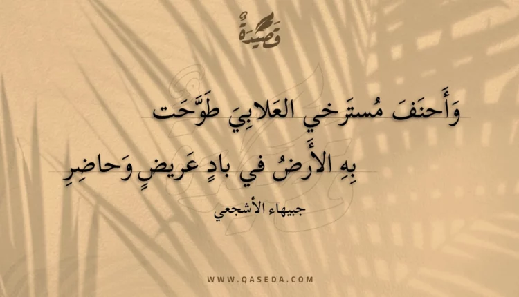 قصيدة وأحنف مسترخي العلابي طوحت