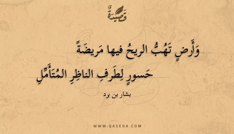 قصيدة وأرض تهب الريح فيها مريضة