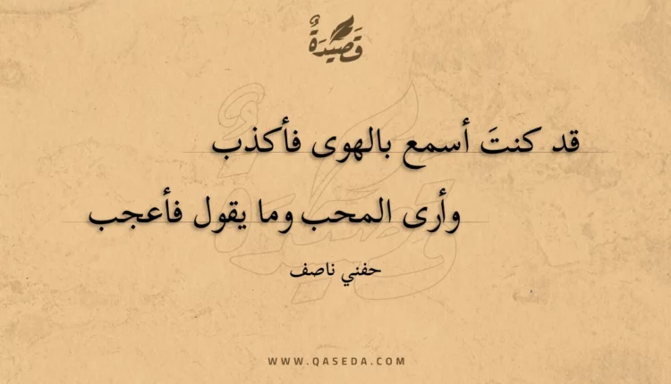 قصيدة وأرى المحب وما يقول فأعجب