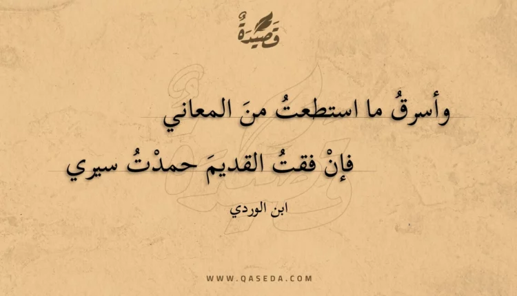 قصيدة وأسرق ما استطعت من المعاني
