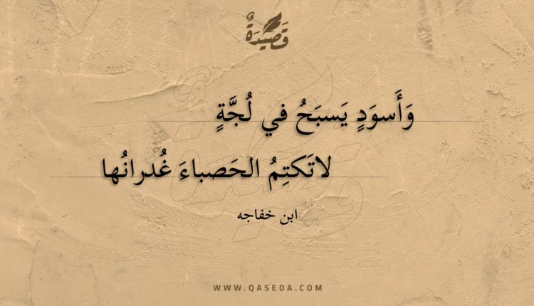 قصيدة وأسود يسبح في لجة