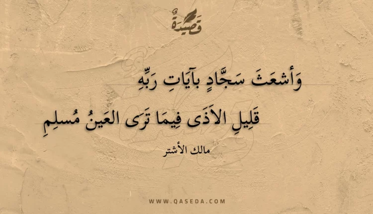 قصيدة وأشعث سجاد بآيات ربه