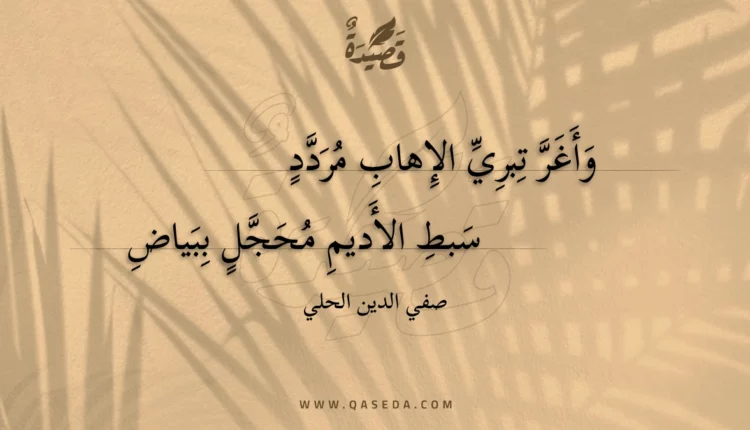 قصيدة وأغر تبري الإهاب مردد