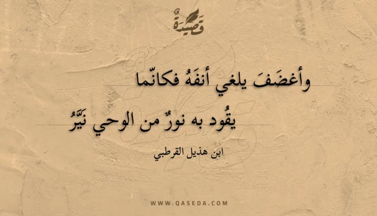 قصيدة وأغضف يلغي أنفه فكانما