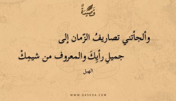 قصيدة وألجأتني تصاريف الزمان إلى