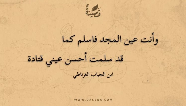قصيدة وأنت عين المجد فاسلم كما