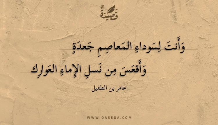 قصيدة وأنت لسوداء المعاصم جعدة