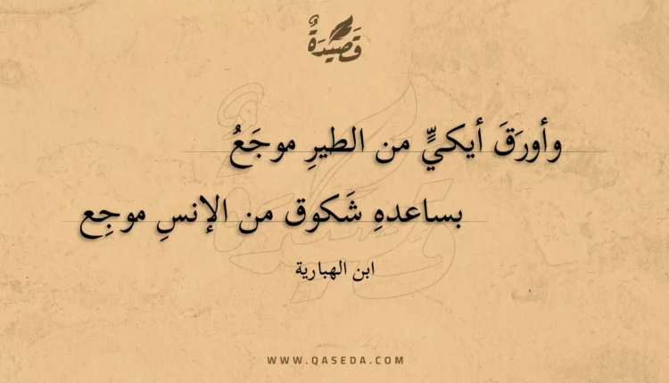 قصيدة وأورق أيكي من الطير موجع