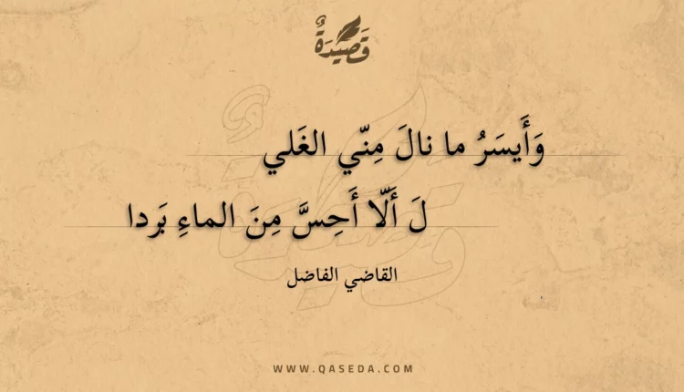قصيدة وأيسر ما نال مني الغلي