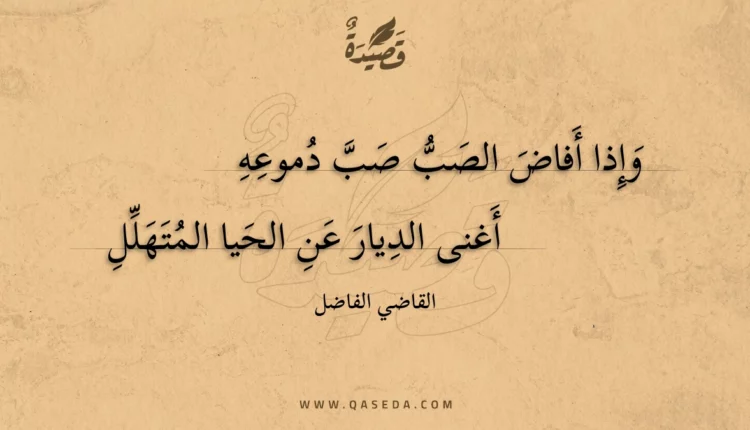 قصيدة وإذا أفاض الصب صب دموعه