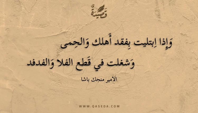 قصيدة وإذا ابتليت بفقد أهلك والحمى