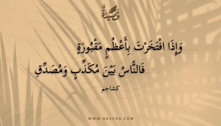 قصيدة وإذا افتخرت بأعظم مقبورة